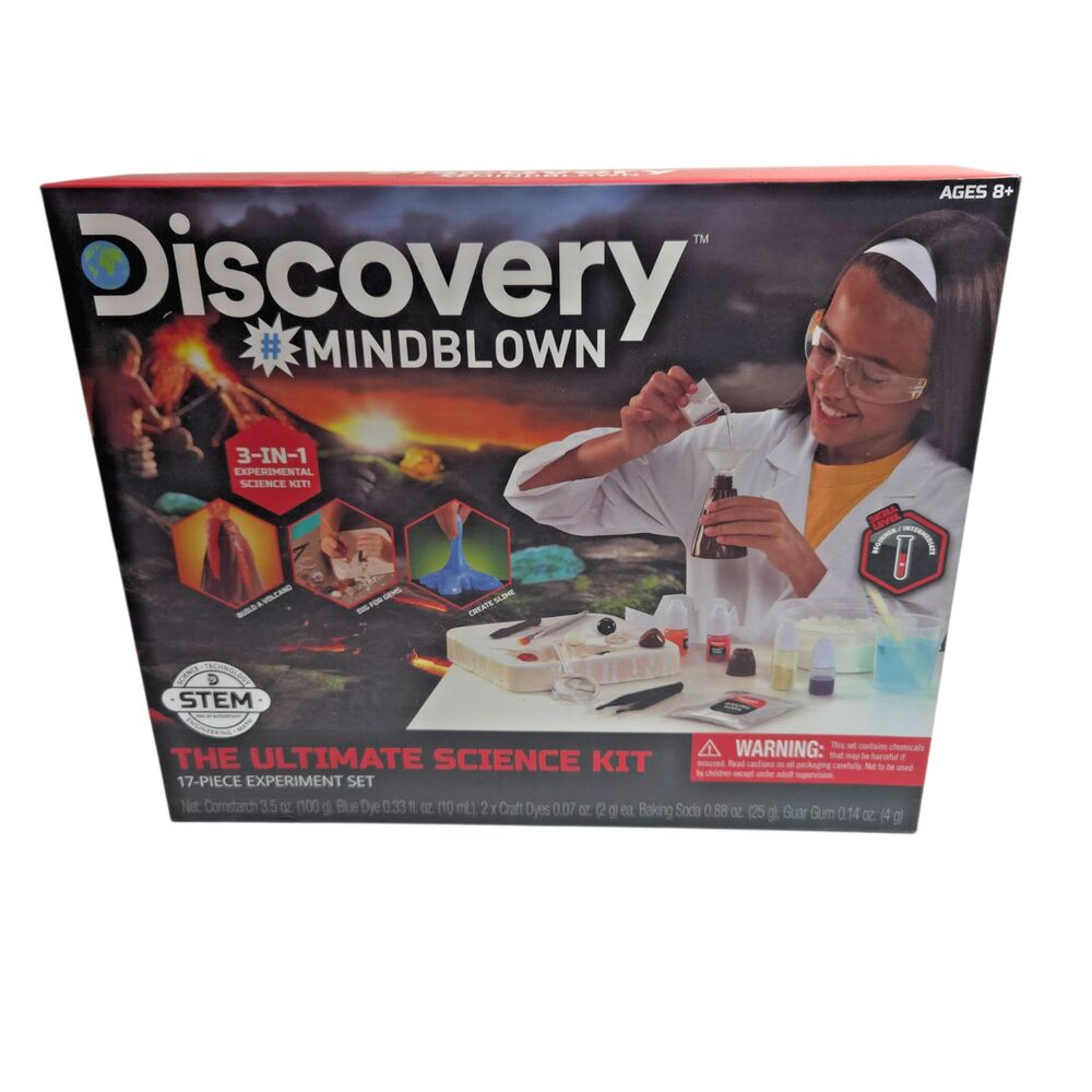 Discovery Mindblown Ultimate Science Kit STEM 17-Piece Experiment Set Ages 8+